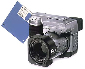 sony mavica mvc-fd91 zoom floppy disk vintage digital camera 1998