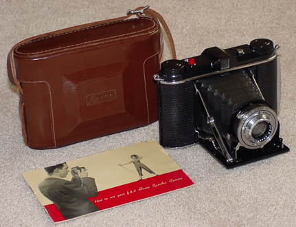 ansco speedex 4.5 vintage folding film camera 1946