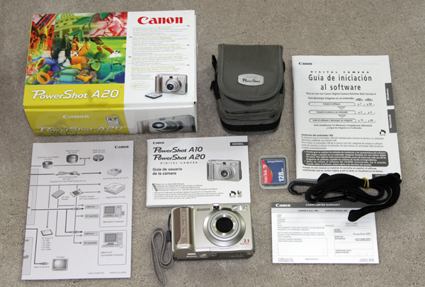 canon powershot a20 vintage digital camera 2001