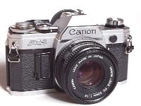 canon ae-1 first built-in microprocessor vintage 35 mm film camera 1976