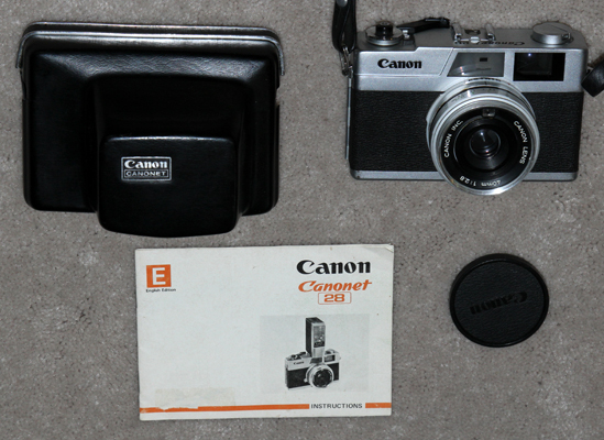canon canonet 28 vintage film camera 1971