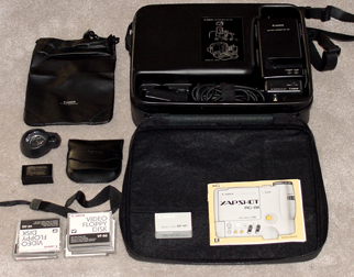 canon rc-250 xapshot still video camera set 1988