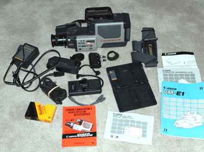 canon 8 vm-e1 canovision camcorder set 1985