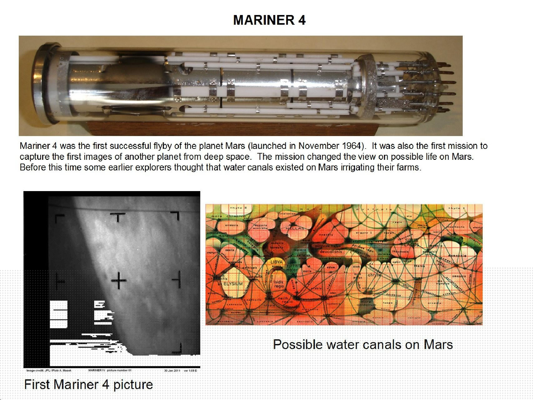 Janesick Mariner 4 vidicon tube imager