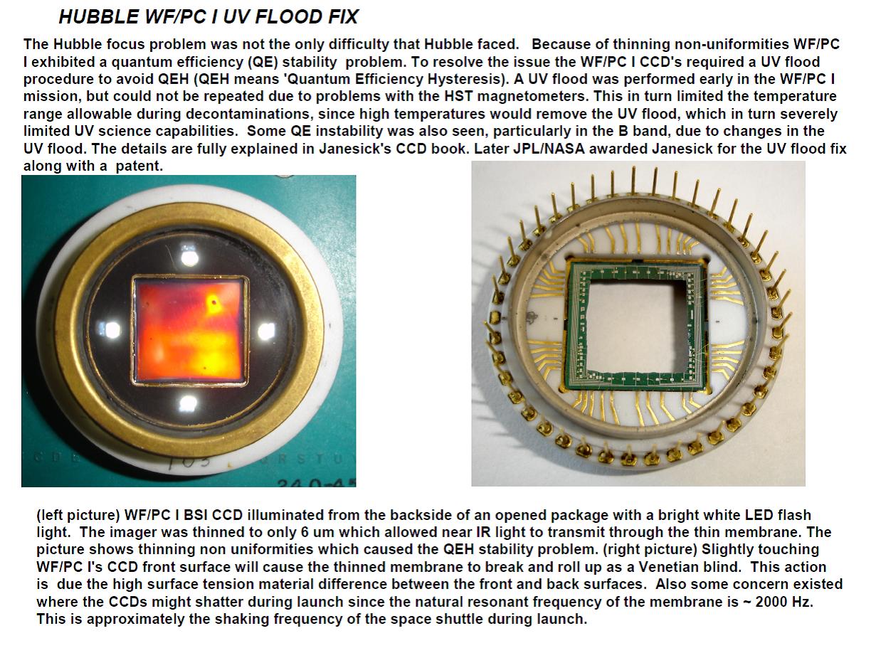 Janesick:  Hubble UV flood fix