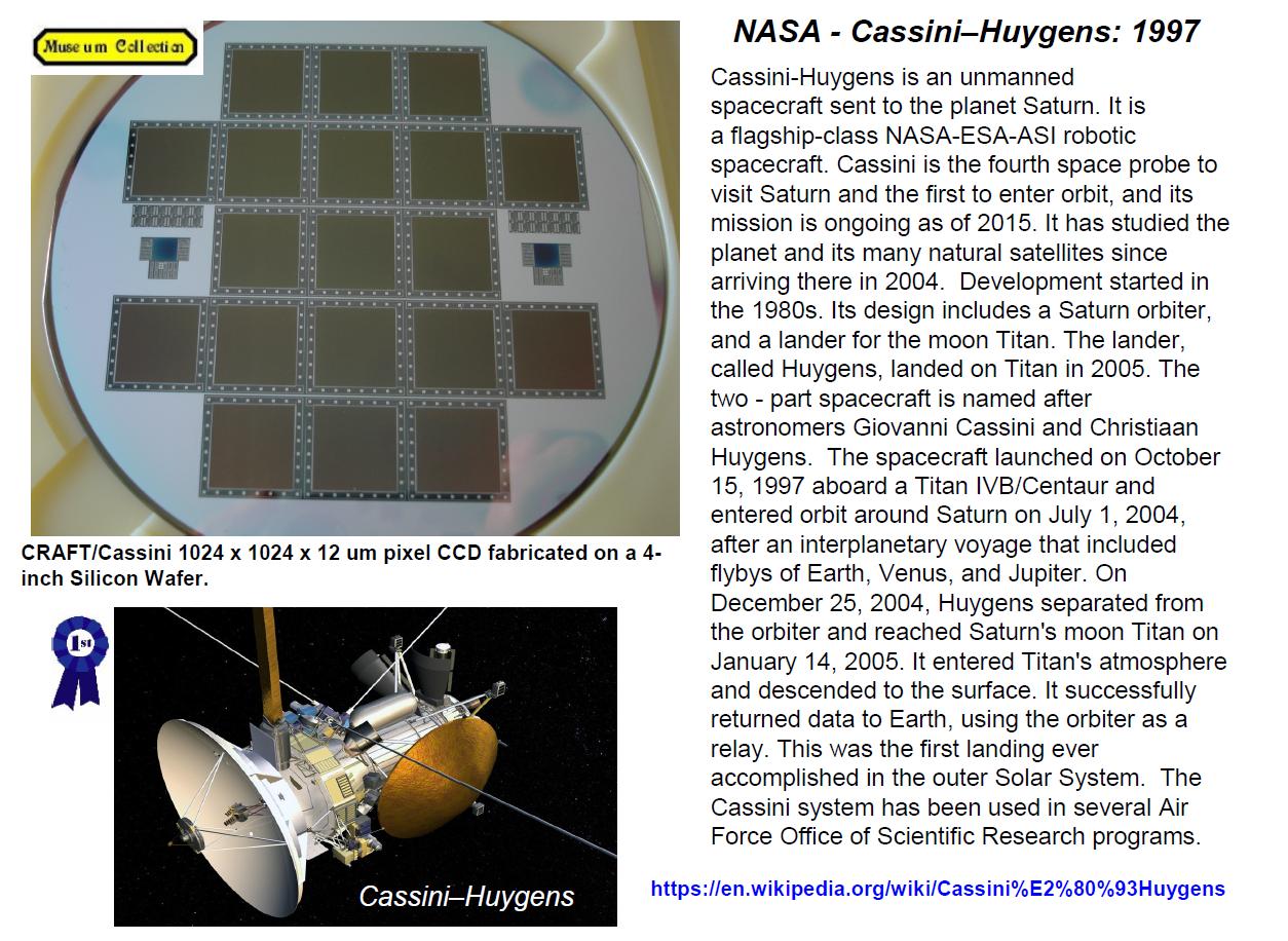 Janesick: NASA Cassini-Huygens 1997 CCD wafer