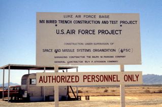 MX underground missile test project